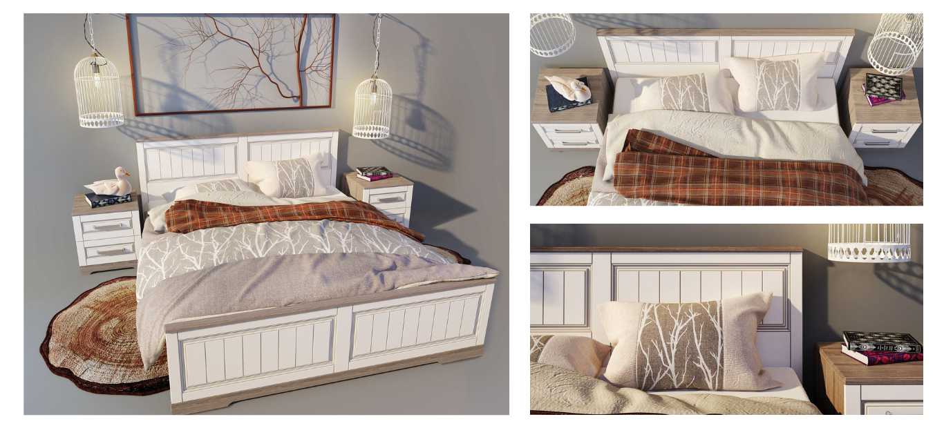 Giường ngủ gỗ tự nhiên- HGM