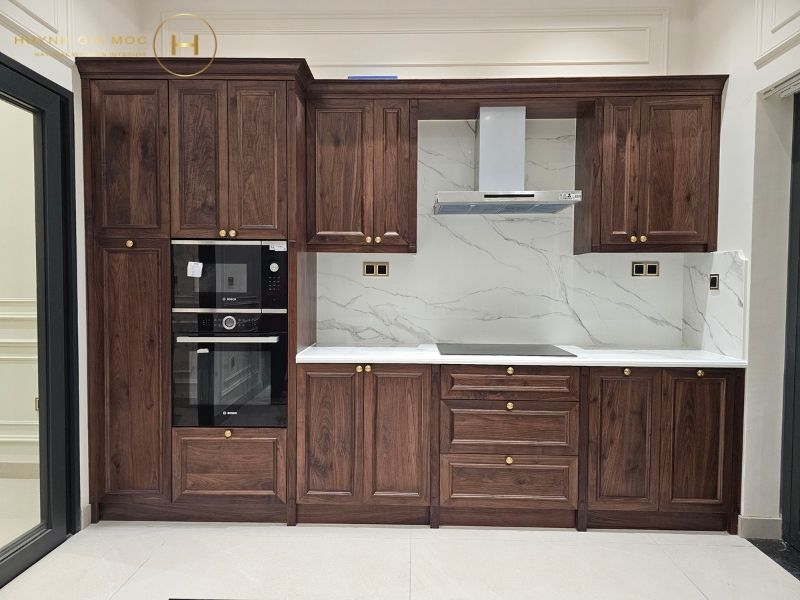 Tủ bếp Óc Chó đạt chuẩn khi thi công đúng bản vẽ chuẩn