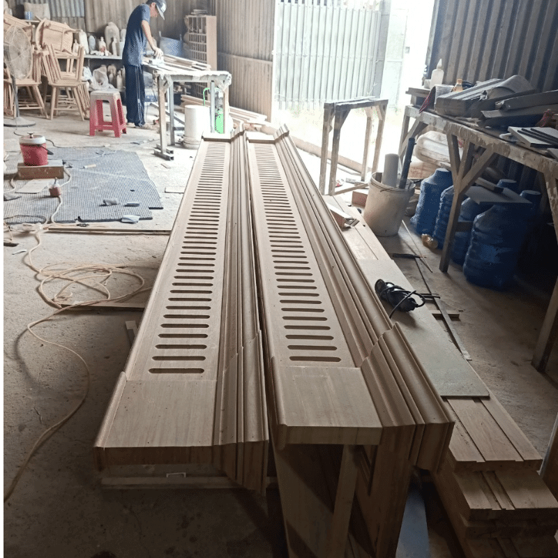 Sản xuất phào cửa gỗ phần thô