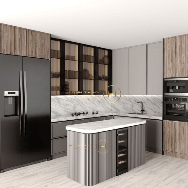 23+ Mẫu tủ bếp đẹp hình chữ L phong cách đa dạng 2024