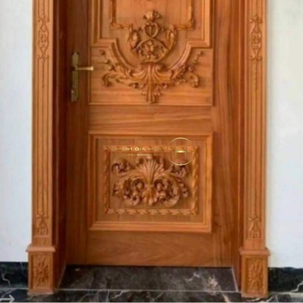 Báo Giá Cửa Gỗ Gõ Đỏ Phòng Ngủ Tân Cổ Điển
